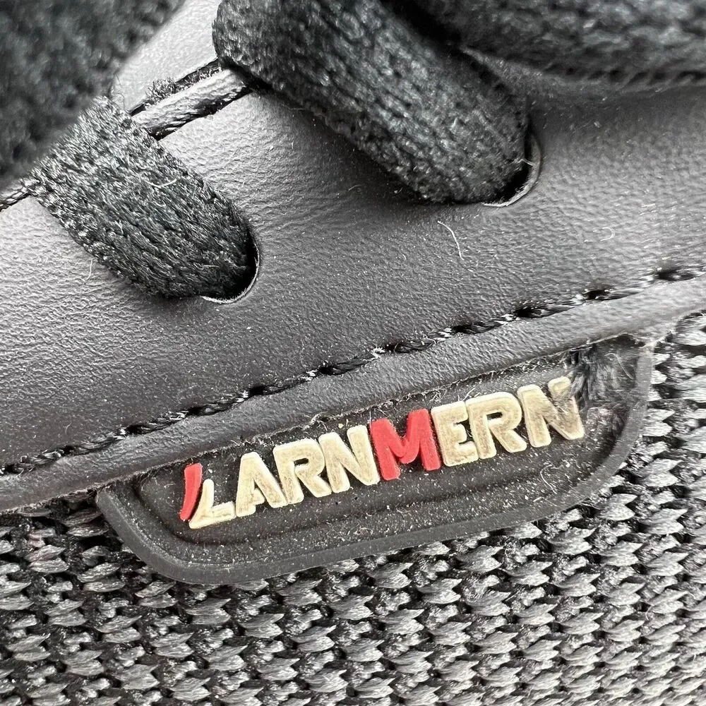 LARNMERN Safety Shoes Sneakers Steel Toe Anti Smash Lace Up Black Women’s Sz 5.5